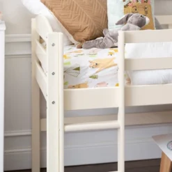 Twin Solid Pine Wood Low Loft Bed White - Saracina Home -Saracina Home Sales Store GUEST 849959d7 b4cf 4355 8b4a 4e8635c4ddd6