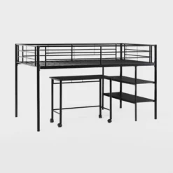 Twin Analise Metal Low Loft Bed With Desk And Storage Black - Saracina Home -Saracina Home Sales Store GUEST 85b7c5f0 c721 437d a979 b809ae098cbd