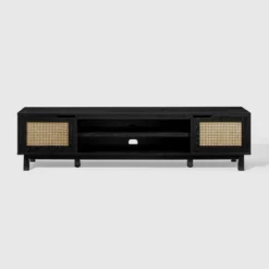 Modern Boho Storage TV Stand For TVs Up To 80" With Rattan Doors - Saracina Home -Saracina Home Sales Store GUEST 892e34fc 82c9 4b9f b280 3974d040ea07