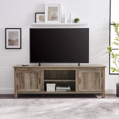 Modern Transitional Wood TV Stand For TVs Up To 80" - Saracina Home 3 Modern Transitional Wood TV Stand For TVs Up To 80" - Saracina Home - Image 3