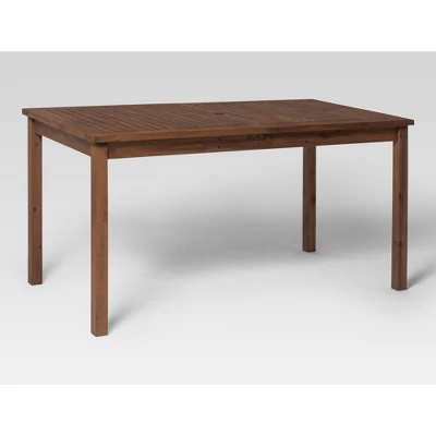 Acacia Wood Patio Simple Rectangle Dining Table - Saracina Home 19 Acacia Wood Patio Simple Rectangle Dining Table - Saracina Home - Image 19