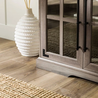 Avalene Modern Farmhouse 4 Door Glass Window Pane TV Stand For TVs Up To 65" - Saracina Home 13 Avalene Modern Farmhouse 4 Door Glass Window Pane TV Stand For TVs Up To 65" - Saracina Home - Image 13