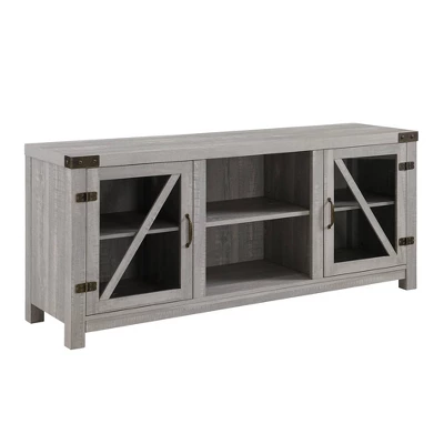 Clarabelle Transitional Glass Barn Door TV Stand For TVs Up To 65" - Saracina Home 17 Clarabelle Transitional Glass Barn Door TV Stand For TVs Up To 65" - Saracina Home - Image 17