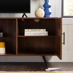 2 Door Mid-Century Modern Wood Storage TV Stand For TVs Up To 80" - Saracina Home -Saracina Home Sales Store GUEST 910fe446 d949 4eab 8f55 84b563e374b2