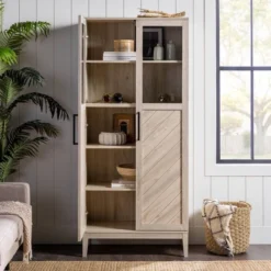 68" Boho Modern Tall Storage Wood Cabinet - Saracina Home -Saracina Home Sales Store GUEST 9218534d e192 4497 bcb5 8a691d61535c