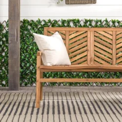 Slatted Chevron Acacia Wood Patio Loveseat – Saracina Home -Saracina Home Sales Store GUEST 92c3c9b0 8087 4ad7 9b5b bc9546058aaf