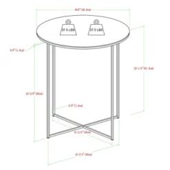 Vivian Glam X Leg Round Side Table - Saracina Home -Saracina Home Sales Store GUEST 939c7ee3 7602 4e94 8f36 8649b347d953