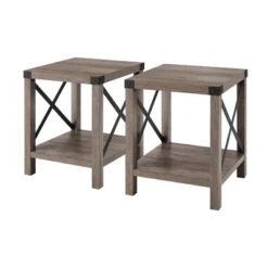 Set Of 2 Sophie Rustic Farmhouse X Frame Side Tables - Saracina Home -Saracina Home Sales Store GUEST 960bef5e 3c5c 4d02 b13f f506cb00d421