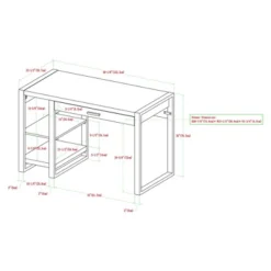 48" Industrial Farmhouse Tech Desk With USB Dark Walnut - Saracina Home -Saracina Home Sales Store GUEST 9dc32ca9 1669 4b0f 9cc4 24355437a07a
