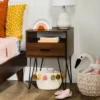 Amal Modern Single Drawer Hairpin Leg Nightstand - Saracina Home
