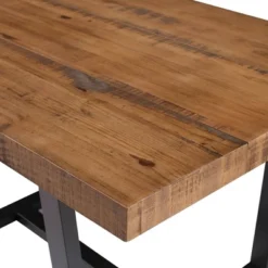 52" Modern Farmhouse Solid Wood Distressed Plank Top Dining Table - Saracina Home -Saracina Home Sales Store GUEST a0004985 299c 4f91 99ba 9b1acae6059f