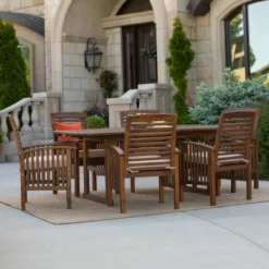 7pc Acacia Wood Patio Dining Set With Cushions - Saracina Home 11 7pc Acacia Wood Patio Dining Set With Cushions - Saracina Home -Saracina Home Sales Store GUEST a451277b 3ed7 403f 81d1 4b7c21d4cf6f