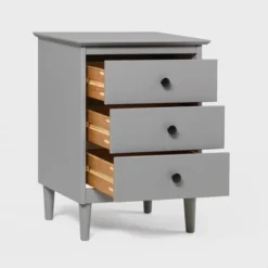 Stiva Classic Mid-Century Modern 3 Drawer Nightstand - Saracina Home -Saracina Home Sales Store GUEST a506790f 4fc7 4f2c a41e 91b3596872bb