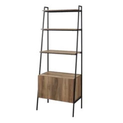 72" Open Shelf And Closed Storage Cabinet Ladder Bookcase - Saracina Home -Saracina Home Sales Store GUEST a549211b d335 42ba adc5 7d826ec271f5
