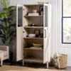 68" Boho Modern Tall Storage Wood Cabinet - Saracina Home