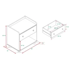Set Of 2 Katie Transitional Tray Top 1 Drawer Solid Wood Nightstands Caramel - Saracina Home -Saracina Home Sales Store GUEST aa86a644 1088 4491 99db ac863c4ab818
