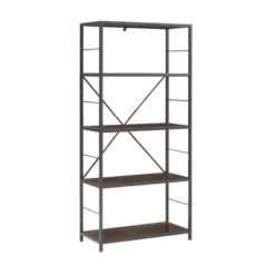 63" 4 Shelf Industrial Transitional Tall Bookshelf - Saracina Home 10 63" 4 Shelf Industrial Transitional Tall Bookshelf - Saracina Home -Saracina Home Sales Store GUEST ab82027f f17b 4ed3 b4bd 3cb00f9141d7