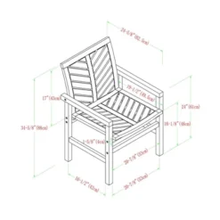 2pk Slatted Chevron Acacia Wood Patio Chairs - Saracina Home -Saracina Home Sales Store GUEST ac9cf103 4696 48de 9184 d9f109cbf904