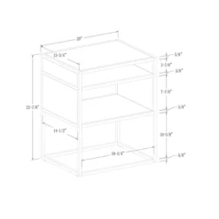 Modern Wood And Metal Side Table With Open Storage - Saracina Home -Saracina Home Sales Store GUEST aca3f5db 2606 4ca9 b772 e638a4c356d9