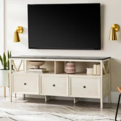 Farmhouse 3 Drawer Wood TV Stand For TVs Up To 65" - Saracina Home 34 Farmhouse 3 Drawer Wood TV Stand For TVs Up To 65" - Saracina Home -Saracina Home Sales Store GUEST ad5f99fe 2f60 449b aee7 d2a5e5d0aae6