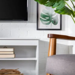 Modern Contemporary Simple Wood Storage Console TV Stand For TVs Up To 65" - Saracina Home -Saracina Home Sales Store GUEST ad64cfee 7a09 481a 8eef e63463ab5fc3