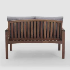 Saybrook Modern Metal And Wood Patio Loveseat - Gray/Dark Brown - Saracina Home 12 Saybrook Modern Metal And Wood Patio Loveseat - Gray/Dark Brown - Saracina Home -Saracina Home Sales Store GUEST ae9af088 ba9c 4721 8e43 d87ce52cba57