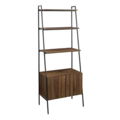 72" Open Shelf And Closed Storage Cabinet Ladder Bookcase - Saracina Home -Saracina Home Sales Store GUEST b4c9708c 2fe3 4654 9c06 b27773a6d3bc