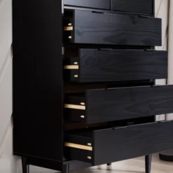 Mid-Century Modern Solid Wood 6 Drawer Vertical Dresser - Saracina Home -Saracina Home Sales Store GUEST b5fe320b c3da 49e6 985f 60a942767455