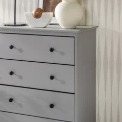 Stiva Classic Mid-Century Modern Vertical 4 Drawer Dresser Gray - Saracina Home -Saracina Home Sales Store GUEST b7021656 69b7 43eb baa7 bfffb8099818
