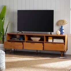 Cara 3 Drawer Mid-Century Modern 3 Drawer TV Stand For TVs Up To 80" - Saracina Home 25 Cara 3 Drawer Mid-Century Modern 3 Drawer TV Stand For TVs Up To 80" - Saracina Home -Saracina Home Sales Store GUEST b7160973 1c5a 4aa1 ad9a e32bedffb8a0