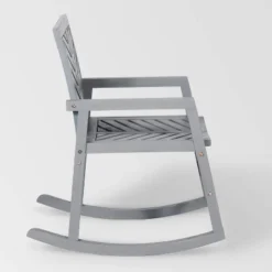 Slatted Chevron Acacia Wood Patio Rocking Chair - Saracina Home -Saracina Home Sales Store GUEST b7b893eb ad3c 4c88 b8b9 82130cfbfc97