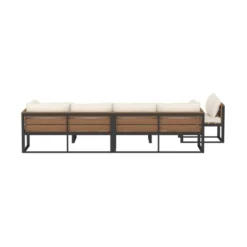 4pc Metal & Wood All Weather Patio Sectional Set - Natural - Saracina Home -Saracina Home Sales Store GUEST b94104d7 4632 4941 9fa9 03916e0b92c6
