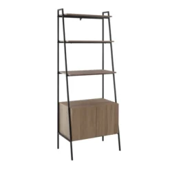 72" Open Shelf And Closed Storage Cabinet Ladder Bookcase - Saracina Home -Saracina Home Sales Store GUEST bb53bc77 9ac3 477a ab20 0e515d00902d