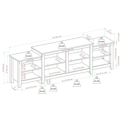 Leveled Classic Tiered Top TV Stand For TVs Up To 50" - Saracina Home 5 Leveled Classic Tiered Top TV Stand For TVs Up To 50" - Saracina Home - Image 5