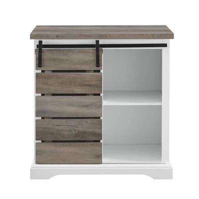 Tertia Modern Transitional Accent Cabinet With Sliding Plank Door - Saracina Home 2 Tertia Modern Transitional Accent Cabinet With Sliding Plank Door - Saracina Home - Image 2