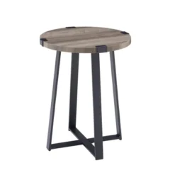 Wrightson Urban Industrial Faux Wrap Leg Round Side Table - Saracina Home -Saracina Home Sales Store GUEST c0dad188 2808 4653 a67c 8188c7921417