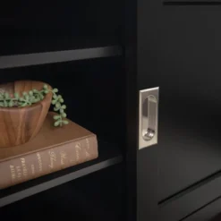 Sliding Door Transitional Wood Storage TV Stand For TVs Up To 80" Black - Saracina Home 10 Sliding Door Transitional Wood Storage TV Stand For TVs Up To 80" Black - Saracina Home -Saracina Home Sales Store GUEST c1ca9e16 b7ff 49a2 a502 6baf478139ed