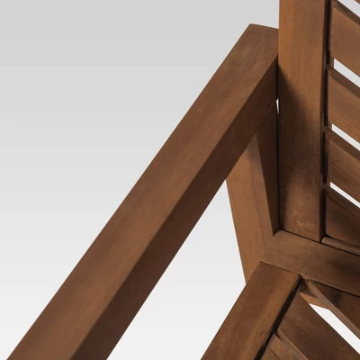 3pc Slatted Chevron Acacia Wood Patio Chat Set - Saracina Home 5 3pc Slatted Chevron Acacia Wood Patio Chat Set - Saracina Home - Image 5