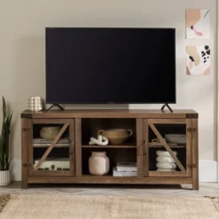 Clarabelle Transitional Glass Barn Door TV Stand For TVs Up To 65" - Saracina Home 20 Clarabelle Transitional Glass Barn Door TV Stand For TVs Up To 65" - Saracina Home -Saracina Home Sales Store GUEST c23d4c35 3bb3 41b9 bb06 7cceb76937e5