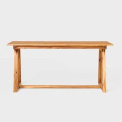 Saracina Home 66" Modern Slatted Rectangle Outdoor Dining Table With Trapezoid Legs 11 Saracina Home 66" Modern Slatted Rectangle Outdoor Dining Table With Trapezoid Legs -Saracina Home Sales Store GUEST c35fd695 0b5d 4738 9224 23dafac97cf4