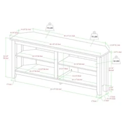 Transitional 4 Cubby Wood Open Storage Corner TV Stand For TVs Up To 65" - Saracina Home -Saracina Home Sales Store GUEST c492ae72 65b9 4190 9d71 e4e087b13194