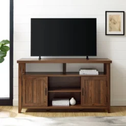 Modern Farmhouse Highboy Double Grooved Door TV Stand For TVs Up To 65" - Saracina Home -Saracina Home Sales Store GUEST c58d0991 cf53 4676 922d 6994390786dd
