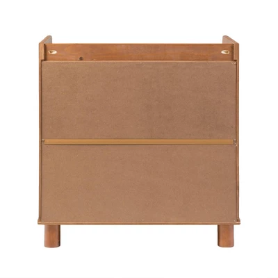 Katie Transitional Tray Top 1 Drawer Solid Wood Nightstand Caramel - Saracina Home 3 Katie Transitional Tray Top 1 Drawer Solid Wood Nightstand Caramel - Saracina Home - Image 3