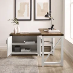 Farmhouse Rustic L Shaped Desk With Storage - Saracina Home -Saracina Home Sales Store GUEST c7ccdabf 2d3d 4727 baa5 0f1816bdbce7