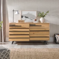 Modern 6 Drawer Double Dresser With Long Handles - Saracina Home -Saracina Home Sales Store GUEST c8aba4a4 1ca8 4c94 baf3 2404a0c20fb2