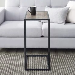 23" Modern Rectangle Two-Tone C Side Table With Metal Base - Saracina Home 11 23" Modern Rectangle Two-Tone C Side Table With Metal Base - Saracina Home -Saracina Home Sales Store GUEST c9fb0f6a 1baa 4f46 9ad4 ca78b73dae1e