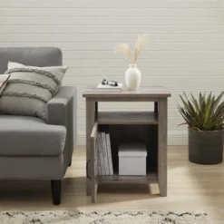 Transitional Classic Windowpane Storage Side Table - Saracina Home -Saracina Home Sales Store GUEST cbb37e54 c745 4571 a7b5 4aeb205775c7