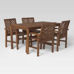 5pc Slatted Chevron Acacia Wood Patio Dining Set - Saracina Home 30 5pc Slatted Chevron Acacia Wood Patio Dining Set - Saracina Home -Saracina Home Sales Store GUEST cc66286e c365 4394 af52 9af81a2d048b
