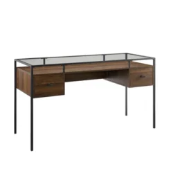 Lamvia Contemporary 2 Tier Glass Top Desk - Saracina Home -Saracina Home Sales Store GUEST ce12afef 8120 43d1 b579 90b2da371217