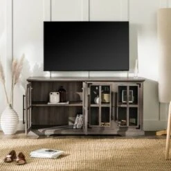 Avalene Modern Farmhouse 4 Door Glass Window Pane TV Stand For TVs Up To 65" - Saracina Home 38 Avalene Modern Farmhouse 4 Door Glass Window Pane TV Stand For TVs Up To 65" - Saracina Home -Saracina Home Sales Store GUEST ceb56c53 532c 41c4 bc33 7237d1461a67